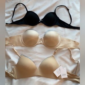 Black Bra: $5 XS
Strapless Bra: $6 S
Auden Bra: $14 32 A
